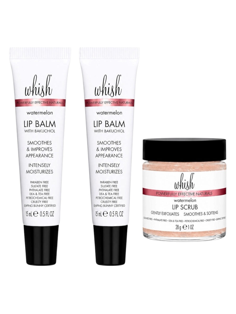 WHISH NATURAL WATERMELON LIP SCRUB & LIP BALM - BRAND NEW